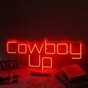 Cowboy Up Red Neon Sign