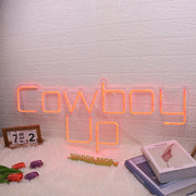 Cowboy Up Red Neon Sign