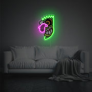 Crazy Man Head LED Neon Acrylic Artwork