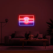 Croatia Flag Neon Sign