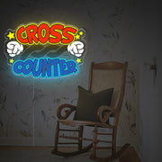 Cross Counter LED Neon Acrylic Artwork