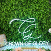 Crown Of Glory Blue Neon Sign