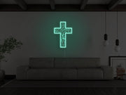 Crucifix Neon Sign