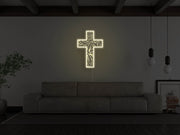 Crucifix Neon Sign