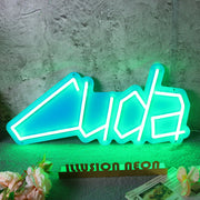 Cuda Green Neon Sign