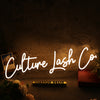 Culture Lash Co Yellow Neon Sign