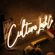 Culture Lash Co Yellow Neon Sign