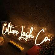 Culture Lash Co Yellow Neon Sign