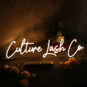 Culture Lash Co Yellow Neon Sign