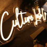 Culture Lash Co Yellow Neon Sign