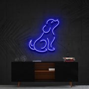 Curious Dog Neon Sign