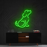 Curious Dog Neon Sign