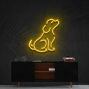 Curious Dog Neon Sign