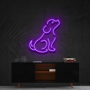 Curious Dog Neon Sign