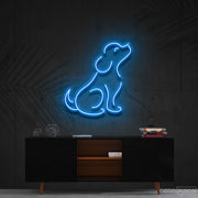 Curious Dog Neon Sign