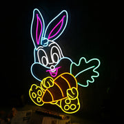 Cute Bunny Rabbit Neon Sign