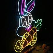 Cute Bunny Rabbit Neon Sign