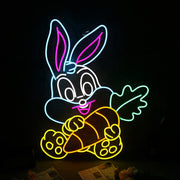 Cute Bunny Rabbit Neon Sign