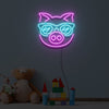 Cute Cartoon Pink Pig Sunglasses Neon Sign Lights Night Lamp Led Neon Sign Light For Home Party