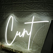 Cxnt White Neon Sign