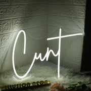 Cxnt White Neon Sign