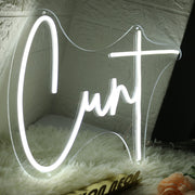 Cxnt White Neon Sign