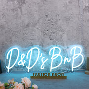 D And Ds BnB Blue Neon Sign