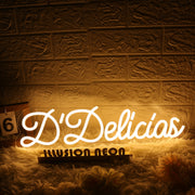 D Delicias Yellow Neon Sign