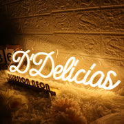 D Delicias Yellow Neon Sign