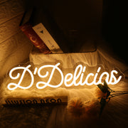 D Delicias Yellow Neon Sign