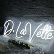 D Lavette White Neon Sign