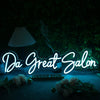 Da Great Salon Blue Neon Sign