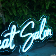 Da Great Salon Blue Neon Sign