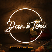 Dan And Tori Yellow Neon Sign