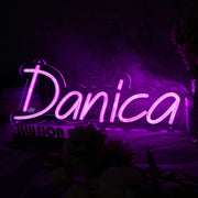 Danica Purple Name Neon Sign