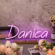 Danica Purple Name Neon Sign