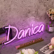 Danica Purple Name Neon Sign