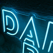 Dapper Paw Blue Neon Sign