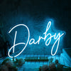 Darby Blue Name Neon Sign