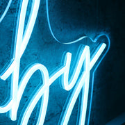 Darby Blue Name Neon Sign