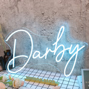 Darby Blue Name Neon Sign