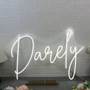 Darely White Neon Sign