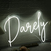 Darely White Neon Sign