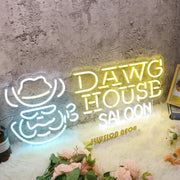 Dawg House Saloon Custom Neon Sign