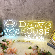 Dawg House Saloon Custom Neon Sign