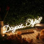 Dayoos Styles Yellow Neon Sign