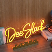 Dee Slack Yellow Neon Sign