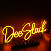 Dee Slack Yellow Neon Sign