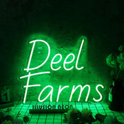 Deel Farms Green Neon Sign