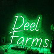 Deel Farms Green Neon Sign